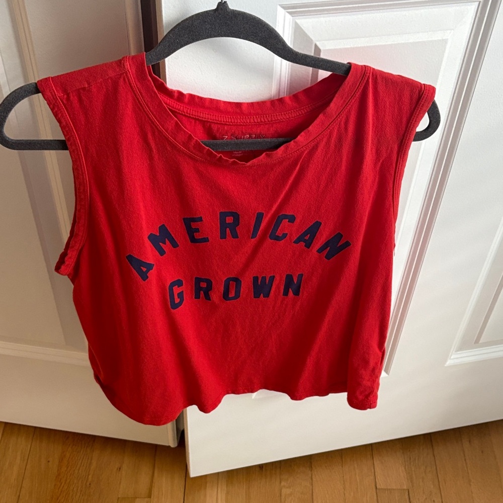 Z Supply Sleeveless Top with American Grown Print